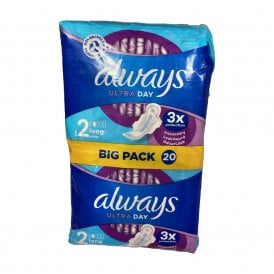 Always Ultra Day Long Duo Sanitary Towels With Wings Size 2 20's
