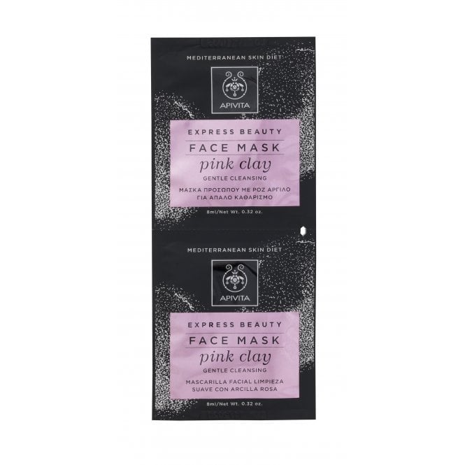 APIVITA Express Beauty Gentle Cleansing Face Mask With Pink Clay 2X8ml