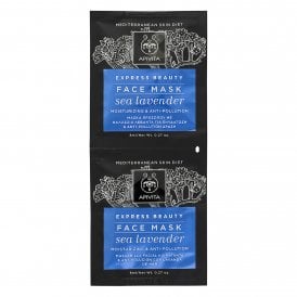 APIVITA Express Beauty Moisturizing & Antipollution Face Mask With Sea Lavender 2X8ml