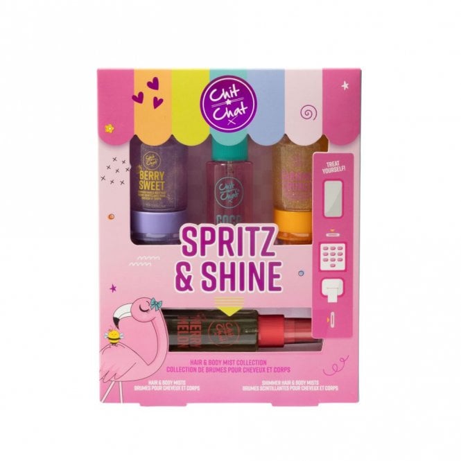 Chit Chat Spritz & Shine Gift Set2 x 40ml Shimmer Hair & Body Mists, 2 x 40ml Hair & Body Mists