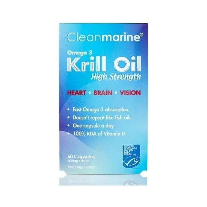 Cleanmarine Krill Oil Omega 3 High Strength 60 Capsules