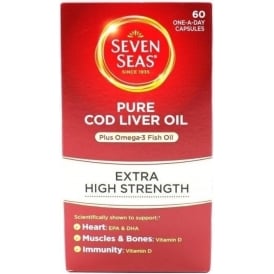 Cod Liver Oil Extra High Strength Omega3 60 Capsules