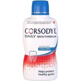 Corsodyl Daily Mouthwash Alcohol Free Cool Mint 500ml