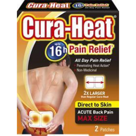 Cura-Heat Direct To Skin Max 2 Patches 16Hr