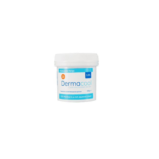 Dermacool Menthol Aqueous Cream 1% 500g Pot