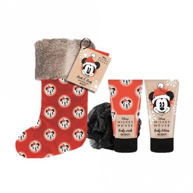 Disney Mickey Mouse Jingle All The Way Bath & Body Stocking Gift SetBody Wash, Body Lotion, Stocking