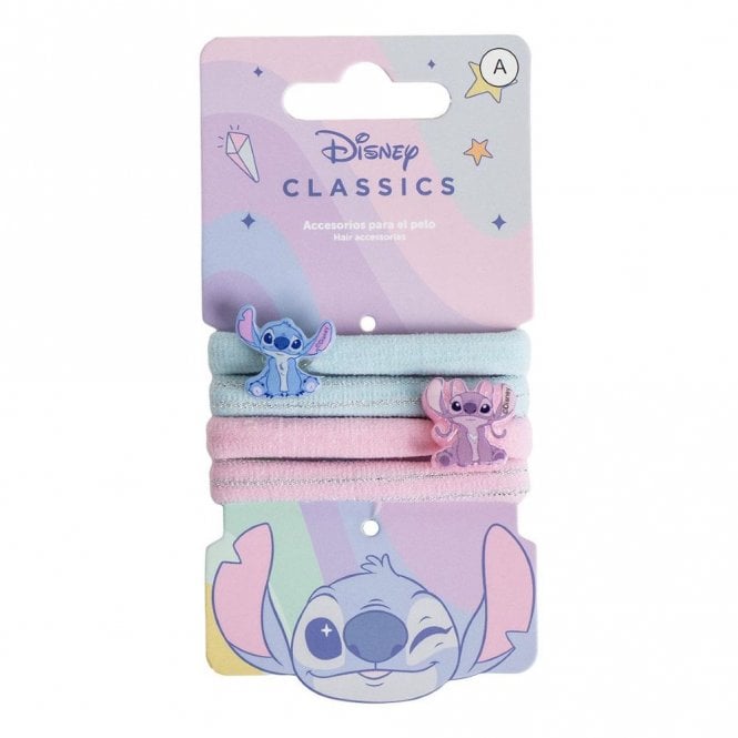 Disney Stitch 4pk Soft Ponytailers