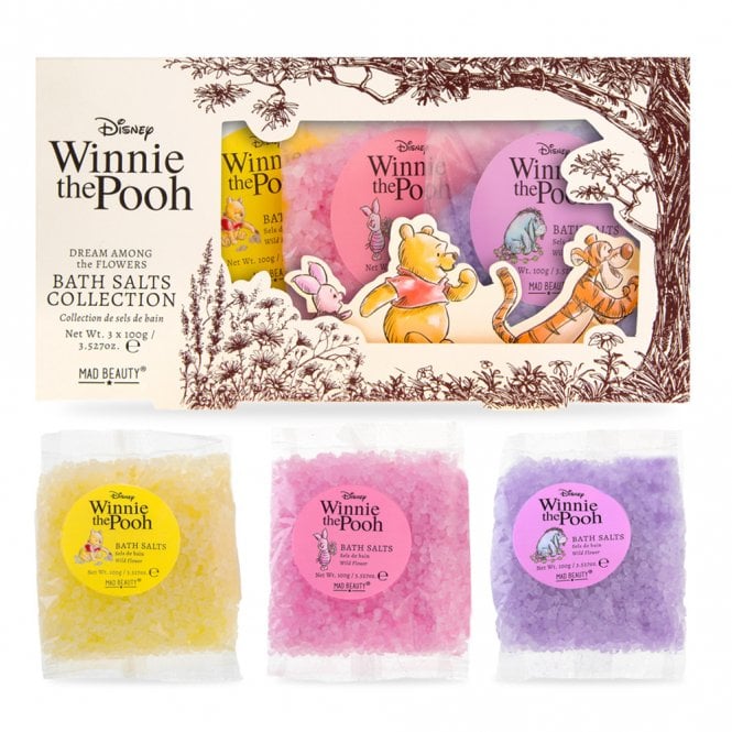 Disney Winnie The Pooh Bath Salt Trio Gift Set3 x 100g Wild Flower Bath Salts