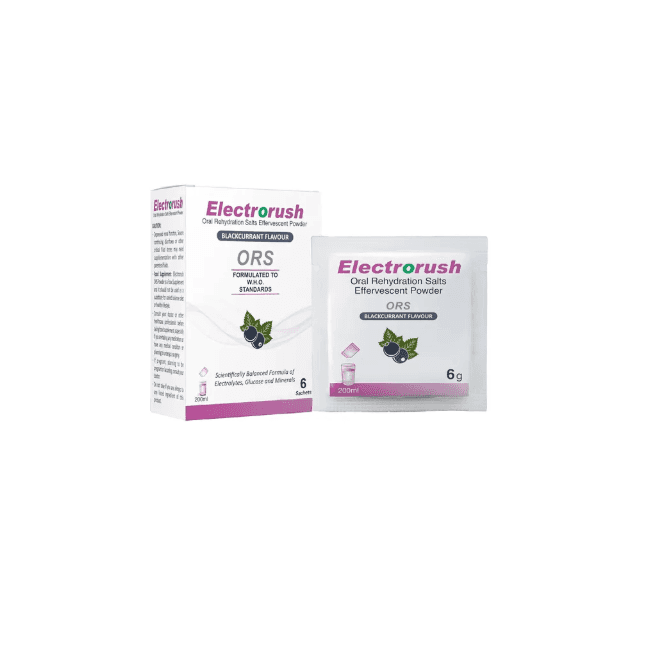 Electrorush ORS Sachets Blackcurrant 6 pack
