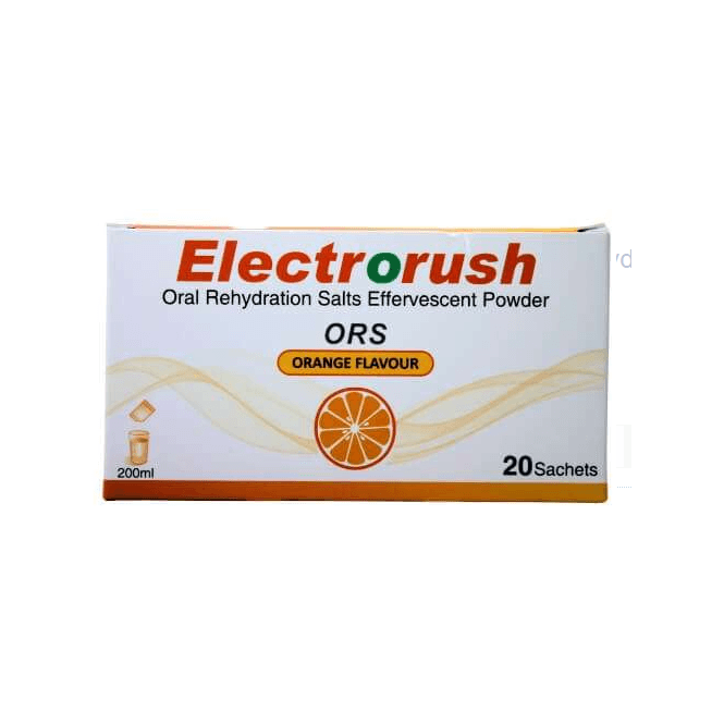 Electrorush ORS Sachets Orange 20 pack