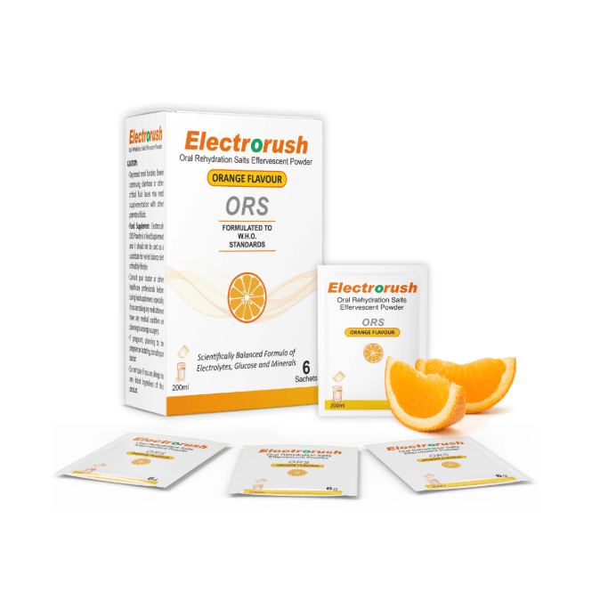 Electrorush ORS Sachets Orange 6 pack