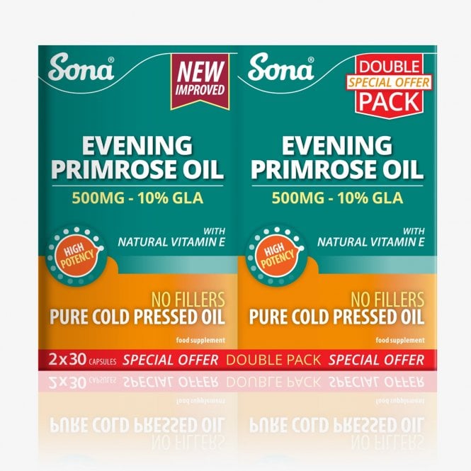 Evening Primrose Oil 500mg TWIN PACK 30 x 2 Caps