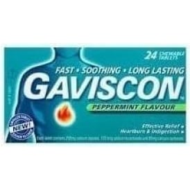Gaviscon Peppermint Tablets 24 Pack