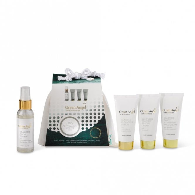 Green Angel Little Green Angel Starter Bag30ml Daily Face Cream, 30ml Cleanser, 30ml Tea Tree Rescue Hand Cream, 50ml Toner