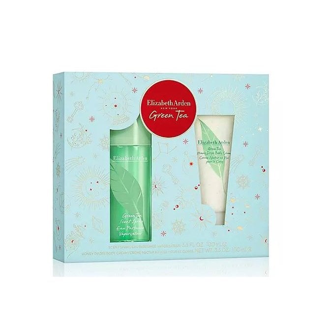 Green Tea 100ml 2pc Gift Set100ml Edt Spr, 100ml Honey Drops Cream