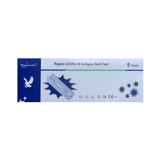 Healgen SARS-CoV-2 Rapid Antigen Lateral Flow Test 5 pack (expiry 31/7/26)