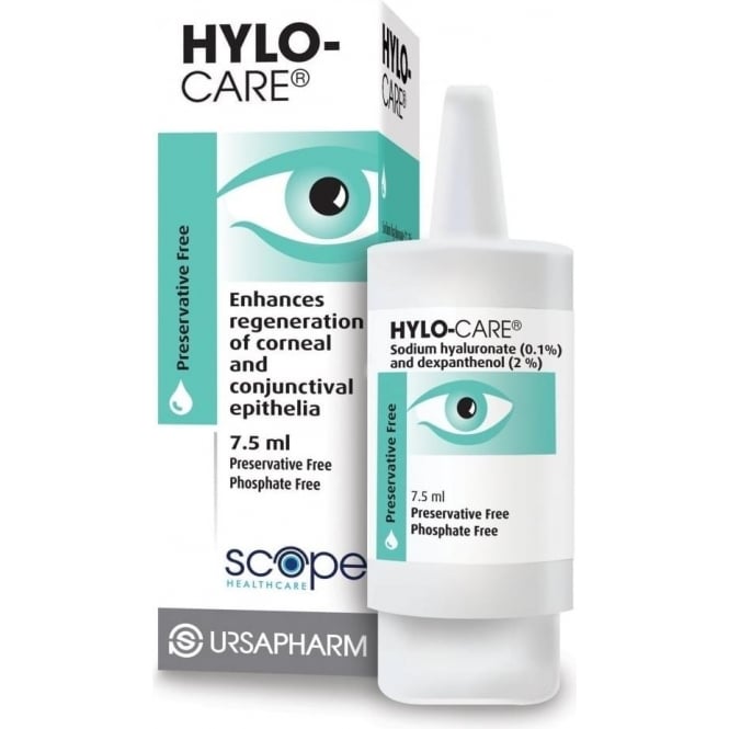 Hylo-Care 0.1% Prs Fr Eye Drops 7.5ml