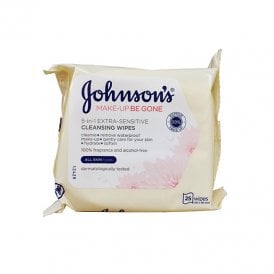 Johnsons Makeup Be Gone Extra Sensitive Facial Wipes 25's