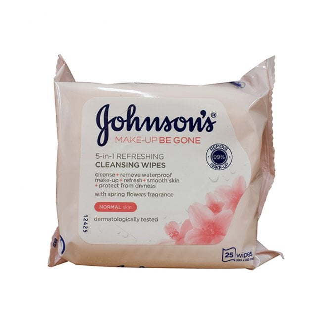 Johnsons Makeup Be Gone Refreshing Facial Wipes 25's