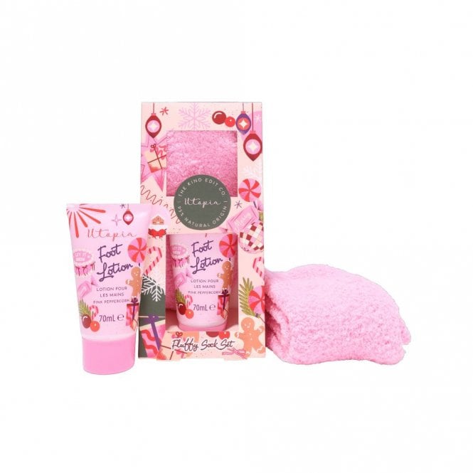 Kind Sock Gift Set 50ml Foot Lotion, A Pair Of Fluffy Socks