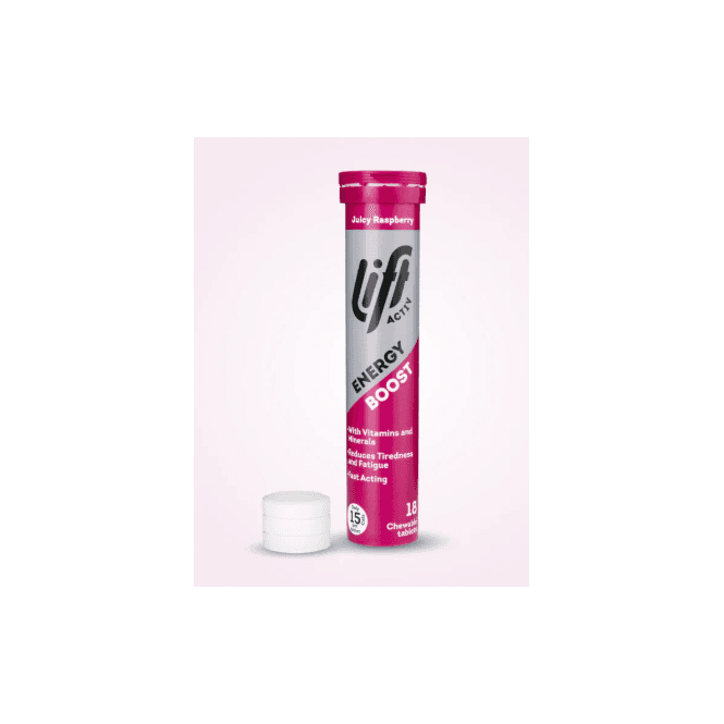 Lift Activ Energy Boost Juicy Raspberry Chews 18 pack