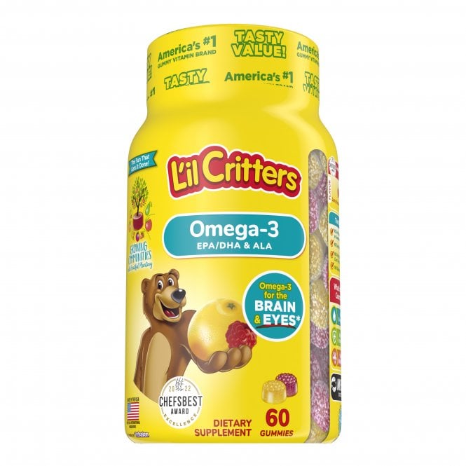L'il Critters Omega 3 Gummy Fish 60's