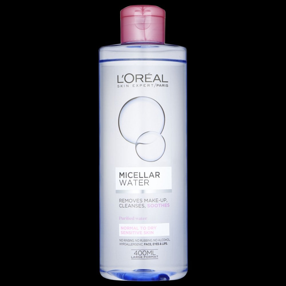 L‘Oreal Paris Mizellenwasser 400ml – Sanfter Make-up-Entferner Für Normale Bis Trockene, Empfindliche Haut