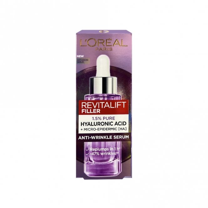 Loreal Revitalift Filler 1.5% Hyaluronic Acid Anti-Wrinkle Dropper Serum 30ml