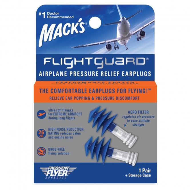 Mack's Flightguard Airplane Pressure Release Earplugs
