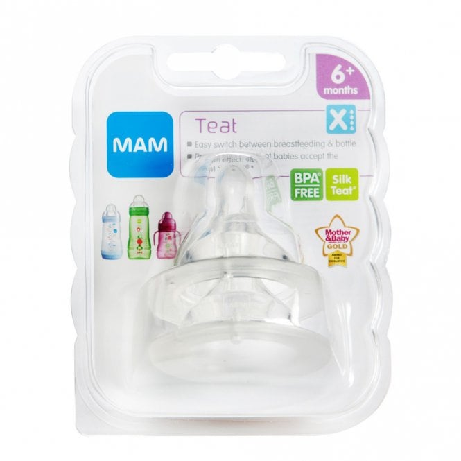 MAM Cross Cut X Twin Pack Teats 6+ Months