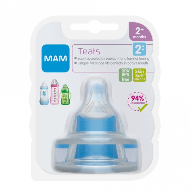 MAM Medium Flow Level 2 Twin Pack Teats 2+ Months