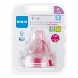 MAM Newborn Level 0 Twin Pack Teats 0 Months