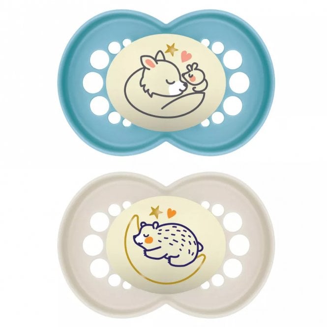 MAM Original Night Twin Pack Soother 16+ Months