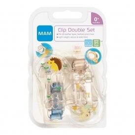 MAM Soother Clips Twin Pack 0+ Months