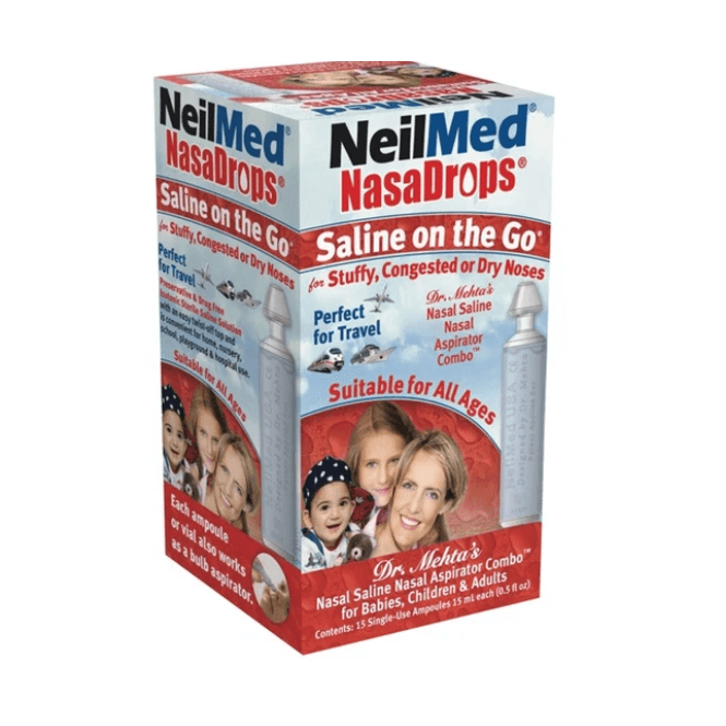 NeilMed NasaDrops Saline on the Go 15 Ampoules