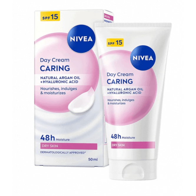 Nivea Nourishing Day Cream For Dry & Sensitive Skin Spf15 50ml