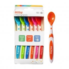 Nuby Weaning Spoons 6pk 4 Months +