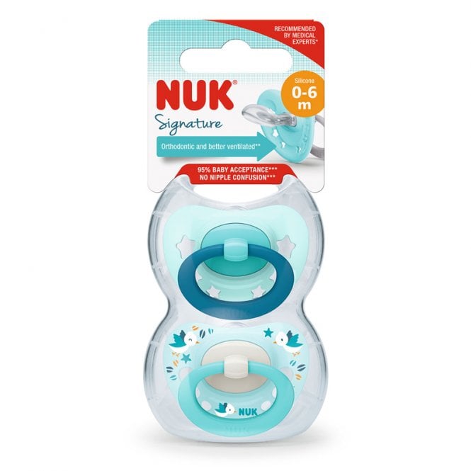 Nuk First Choice Day & Night Boys Twin Pack Soother 0-6 Months