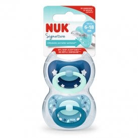 Nuk First Choice Day & Night Boys Twin Pack Soother 6-18 Months