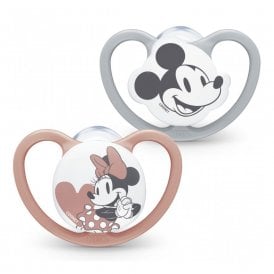 Nuk Perfect Match Disney Mickey Mouse & Minnie Mouse Twin Pack Air Soother 6-18 Months