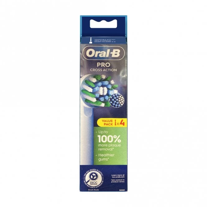 Oral B Cross Action Toothbrush Refill Heads 4 Pack