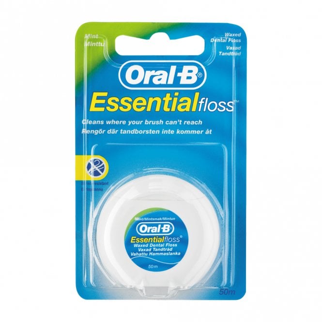 Oral B Essential Waxed Mint Floss 50m