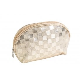 Royal Cosmetics Metallic Gold Cosmetic Bag