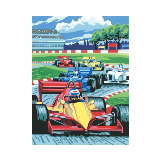 Royal & Langnickel Painting By Numbers For Juniors 8+ Grand Prix Set7 x Paint Pots, Preprinted Board, Preprinted Practice Sheet, A Paint Brush
