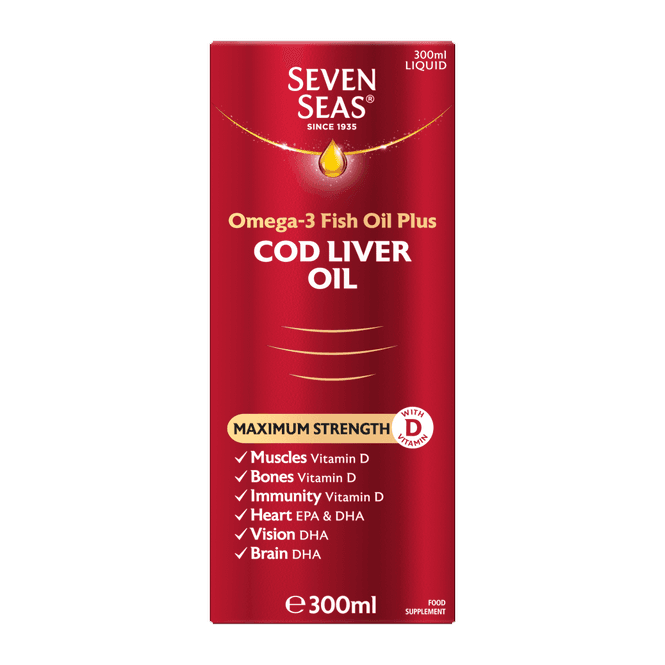Seven Seas MAX STRENGTH COD LIVER OIL 300ml.