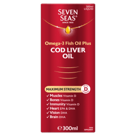 Seven Seas MAX STRENGTH COD LIVER OIL 300ml.
