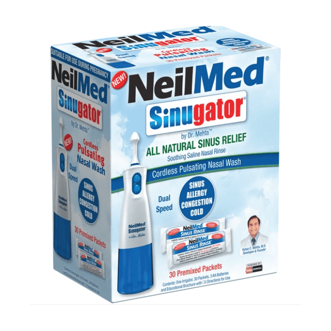 Sinugator Cordless Pulsating Nasal Wash + 30 Sachets