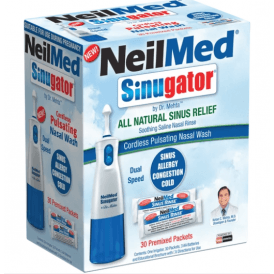 Sinugator Cordless Pulsating Nasal Wash + 30 Sachets