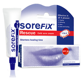 Sorefix Rescue 4 in 1 Cold Sore Cream SPF30 6ml