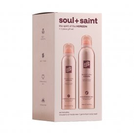 Soul & Saint Eur Horizon 150ml 2pc Gift Set150ml Gel To Foam Body Wash, 150ml Mousse To Oil Moisturiser